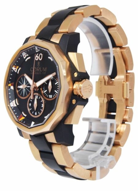 Corum Admirals Cup Challenge 44 Split Chronograph 18k RG Watch B/P 60923.165605