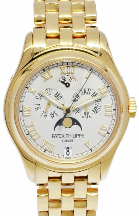 Patek Philippe Annual Calendar Moon 18k Yellow Gold Watch +Papers 5036/1J