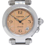 Cartier Pasha C Steel Salmon Grid Dial Ladies 35mm Automatic Watch W31024M7 2324