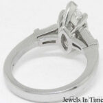 Ring 1.65 Carat Marquise Brilliant Diamond AGS Platinum