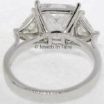 Platinum Ring 5.04 Carat Square  Brilliant Diamond GIA Certificate Size 8