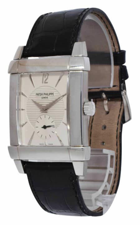 Patek Philippe 5111 Gondolo 18k White Gold Silver Dial Mens Manual Watch 5111G