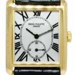 Patek Philippe 5014 Gondolo 18k Yellow Gold Silver Dial Mens Manual Watch 5014J