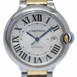 Cartier Ballon Bleu 42mm 18k Yellow Gold 
Steel Mens Automatic Watch 3001