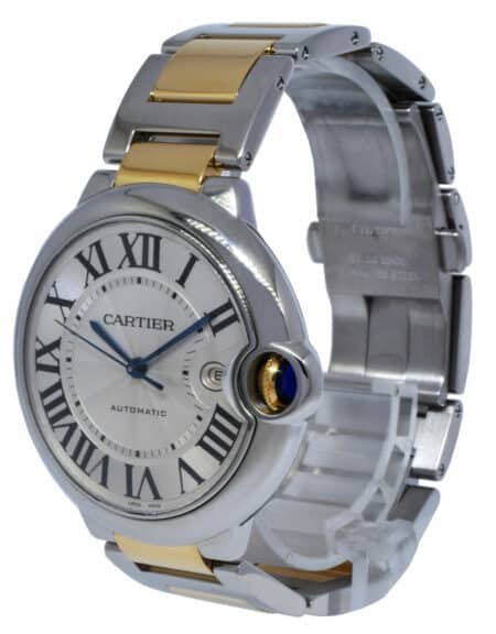 Cartier Ballon Bleu 42mm 18k Yellow Gold & Steel Mens Automatic Watch 3001