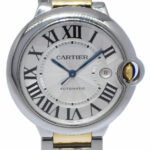 Cartier Ballon Bleu 42mm 18k Yellow Gold 
Steel Mens Automatic Watch 3001