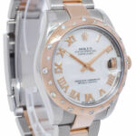 Rolex Datejust 18k Rose Gold/Steel MOP 
Diamond Bezel Ladies 31mm Watch 178341