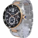 Cartier Calibre Diver 18k Rose Gold/Steel Black 42mm Watch B/P '19 W7100054 3729