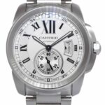 Cartier Calibre Steel Silver Dial Mens 42mm Automatic Watch W7100015 3389