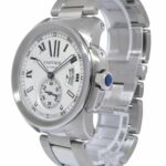 Cartier Calibre Steel Silver Dial Mens 42mm Automatic Watch W7100015 3389