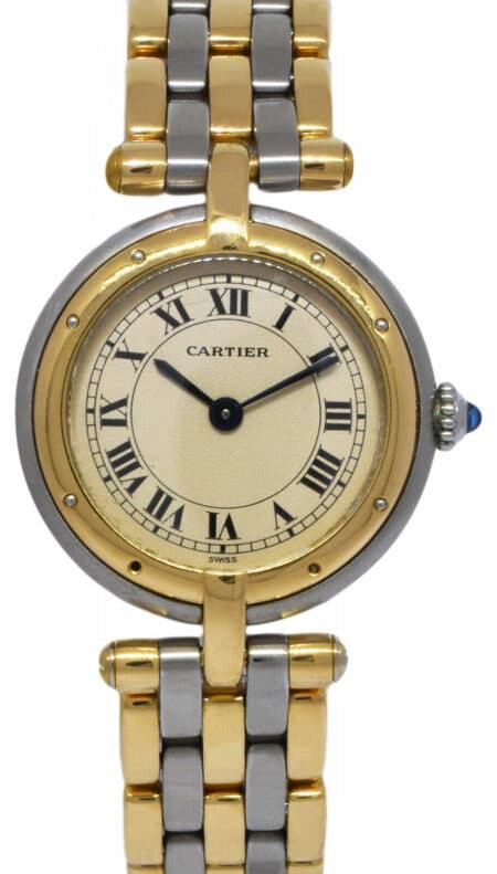 Cartier Panthere Vendome 3 Row 18k Gold/Steel Ladies 24mm Quartz Watch 1057920