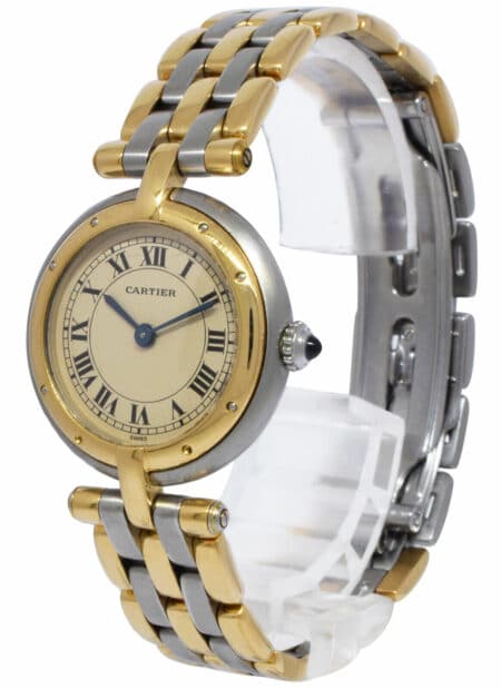 Cartier Panthere Vendome 3 Row 18k Gold/Steel Ladies 24mm Quartz Watch 1057920