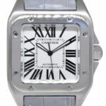 Cartier Santos 100XL Steel Anniversary Edition Silver Dial Men's Watch 2656