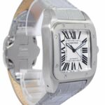 Cartier Santos 100XL Steel Anniversary Edition Silver Dial Men's Watch 2656