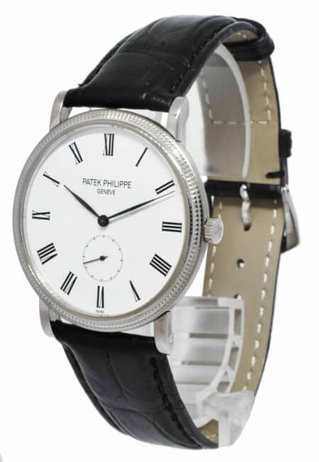 Patek Philippe 5119 Calatrava 18k White Gold White Dial Mens 36mm Watch 5119G