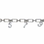 18k White Gold 
Diamond Bracelet with Dangling Numbers