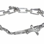 18k White Gold 
Diamond Bracelet with Dangling Numbers