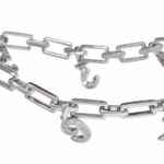 18k White Gold 
Diamond Bracelet with Dangling Numbers