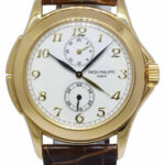 Patek Philippe 5134 Travel Time 18k Yellow Gold Mens 37mm Manual Watch 5134J