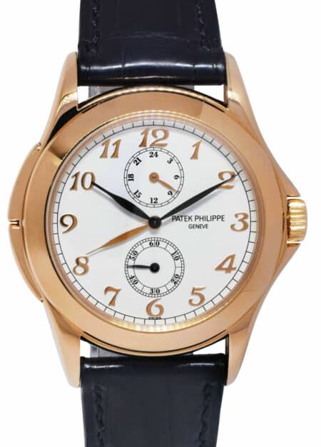 Patek Philippe 5134 Travel Time 18k Rose Gold Mens 37mm Manual Watch 5134r