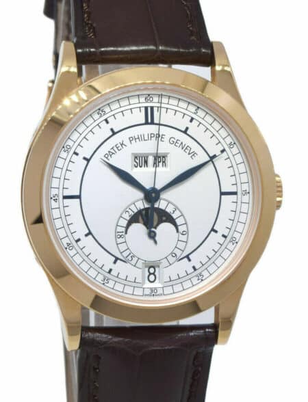 Patek Philippe Annual Calendar 18k RG Silver Sector Dial Box/Papers 5396R-001