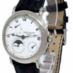 Patek Philippe Complications 18k White Gold Power Reserve Moon Mens Watch 5054G