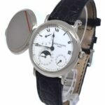 Patek Philippe Complications 18k White Gold Power Reserve Moon Mens Watch 5054G