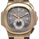 Patek Philippe 5980 Nautilus Chronograph 18k Re Gold Chocolate B/Ps '10 5980R