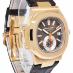 Patek Philippe 5980 Nautilus Chronograph 18k Re Gold Chocolate B/Ps '10 5980R