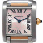 Cartier Tank Francaise 18k Rose Gold/Steel 160th Anniversary Ladies Watch 2384