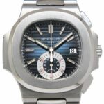 Patek Philippe Nautilus 5980 Chronograph Steel Blue Dial Watch B/P '11 5980/1A