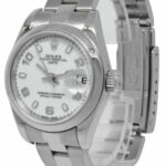 Rolex Date Stainless Steel White Arabic/Index Dial Ladies 26mm Watch B/P K 79240