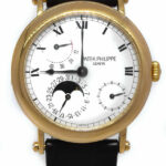 Patek Philippe Complications 18k Yellow Gold Power Reserve Moon Mens Watch 5054J