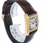 Cartier Tank Francaise Midsize 18k Yellow Gold Ladies Quartz Watch on Strap 1821