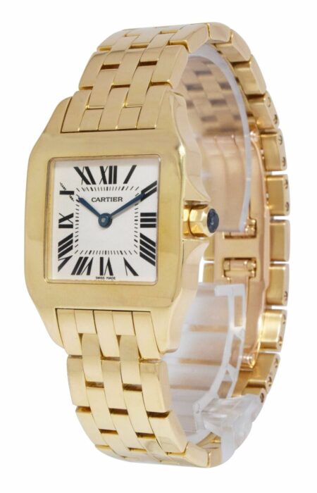 Cartier Santos Demoiselle 18k Yellow Gold Midsize Ladies Watch B/P '11 2702