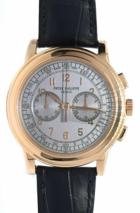 Patek Philippe 5070 18K Rose Gold Chronograph Mens Watch Box/Papers '05 5070R