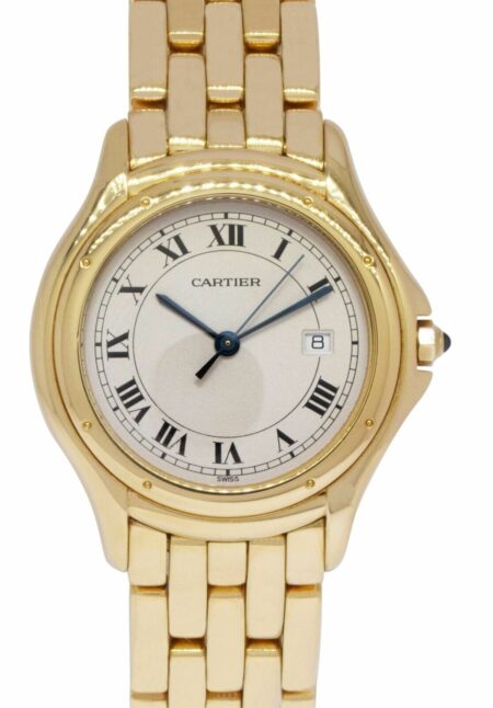 Cartier Cougar Panthere 18k Yellow Gold Ladies 33mm Quartz Watch 887904