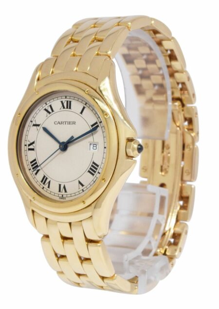 Cartier Cougar Panthere 18k Yellow Gold Ladies 33mm Quartz Watch 887904