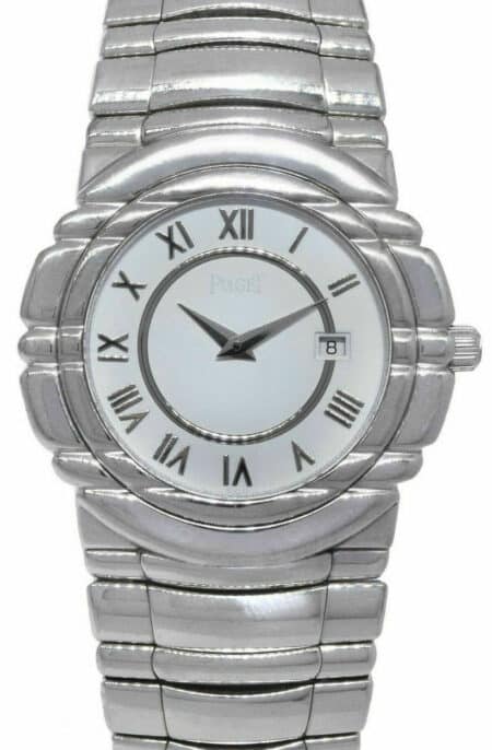 Piaget Tanagra 18k White Gold 35mm White Roman Dial Quartz Watch 17041 M 401 D