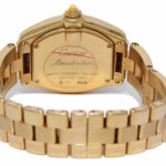 Cartier Roadster Date 18k Yellow Gold Silver Roman Dial Ladies Quartz Watch 2676