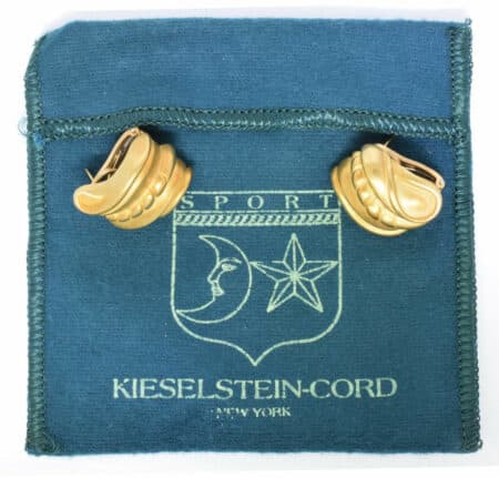 Kieselstein Cord 18k Yellow Gold Earrings With Pouch