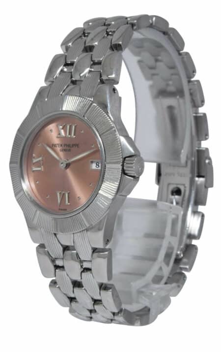 Patek Philippe Neptune 4880 Steel Salmon Dial Ladies 27mm Quartz Watch 4880/1A