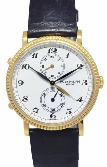 Patek Philippe Travel Time 5034 18K Yellow Gold Mens Watch Box/Papers 5034J