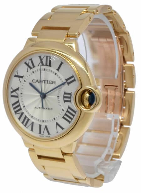 Cartier Ballon Bleu 36mm 18k Yellow Gold Silver Dial Watch WGBB0011 B/P '11 3002