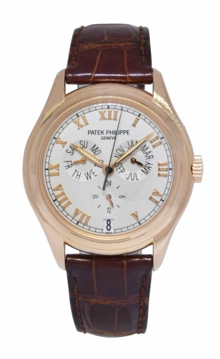 Patek Philippe Annual Calendar 5035 18k Rose Gold Mens 37mm Watch 5035R