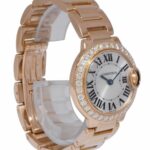 Cartier Ballon Bleu 28mm 18k Rose Gold Diamond Ladies Quartz Watch WJBB0015 3007