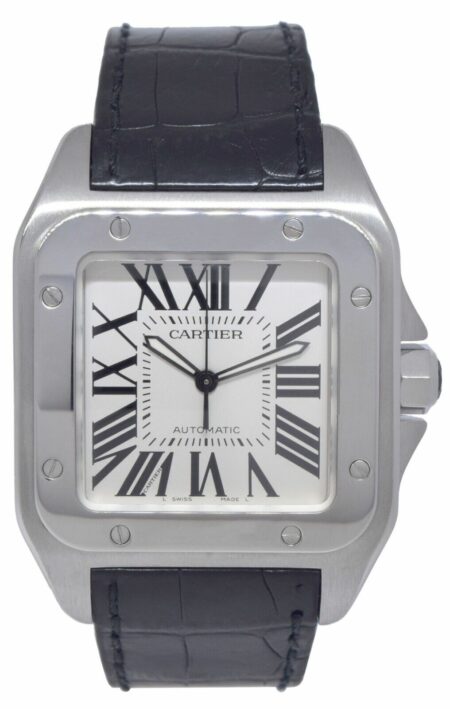 Cartier Santos 100XL Stainless Steel Silver Dial Men's Watch 2656