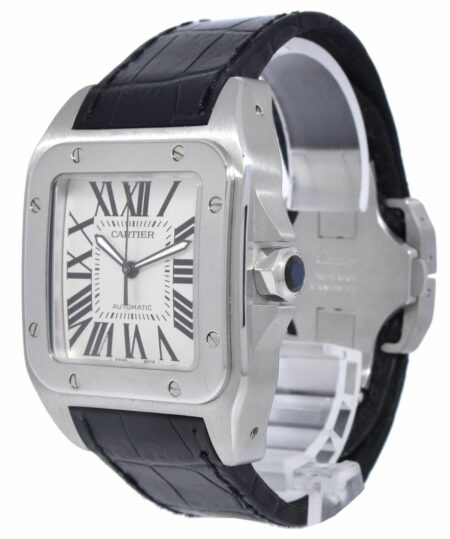 Cartier Santos 100XL Stainless Steel Silver Dial Men's Watch 2656