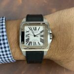 Cartier Santos 100XL Stainless Steel Silver Dial Men's Watch 2656