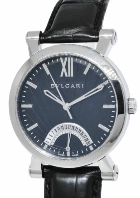 Bvlgari Sotirio Retrograde Date Steel Automatic Mens Watch Bulgari SB42SDR